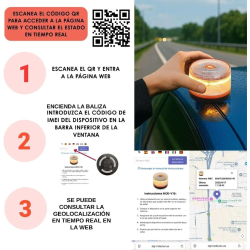 Baliza de Emergencia con Geolocalización – Pack de 2 Unidades