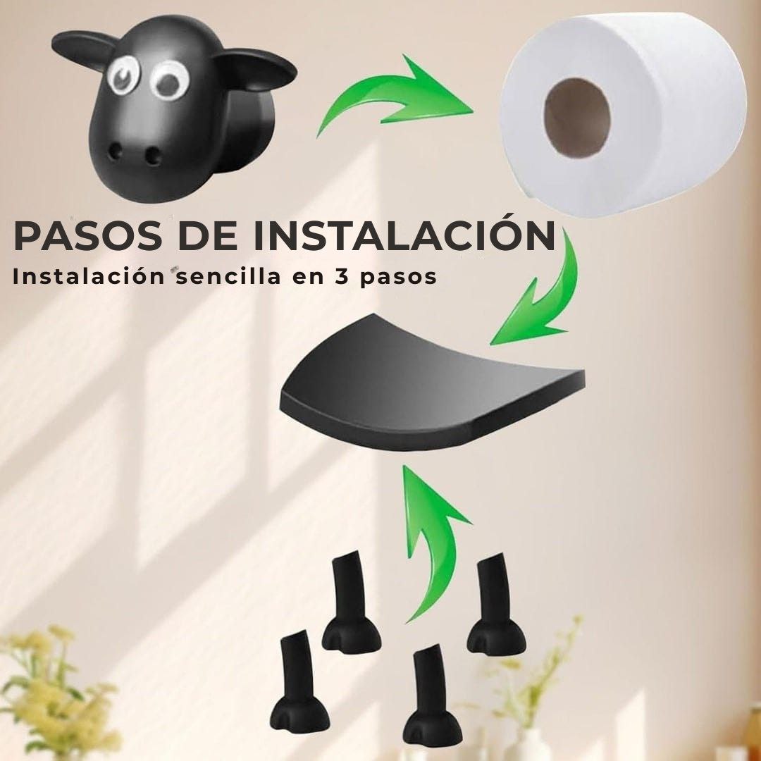 Lote de 3 soportes para papel higiénico