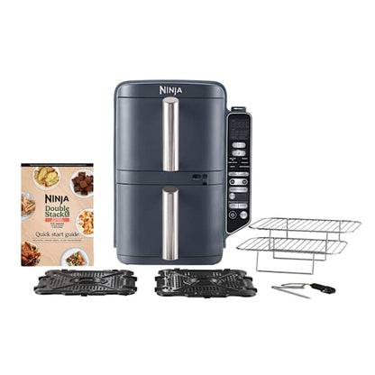 Freidora Ninja Double Stack XL de 2 niveles con sistema Smart Cook, 9,5 l, Cyber Space