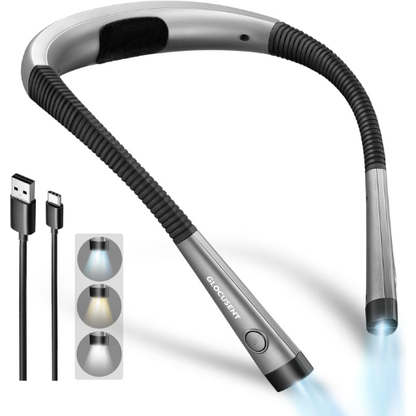 Luz de Lectura con Cuello Flexible y 3 Colores + 6 Niveles de Brillo