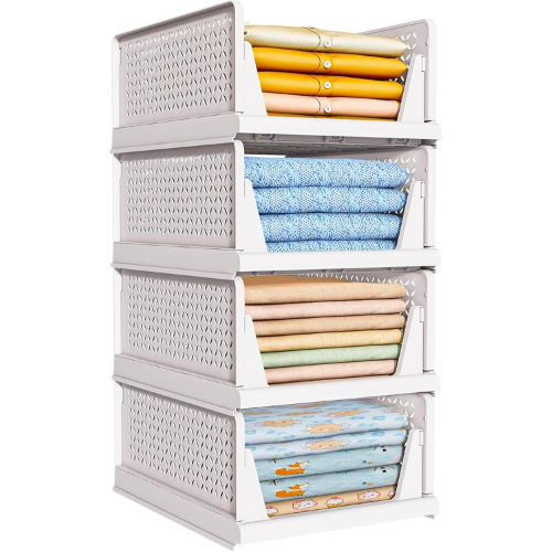 Organizadores de Armario Plegables y Apilables para un Almacenamiento Ordenado