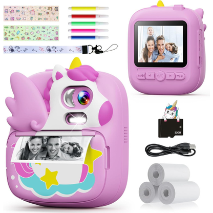 Cámara Infantil Instantánea con Divertido Diseño de Unicornio