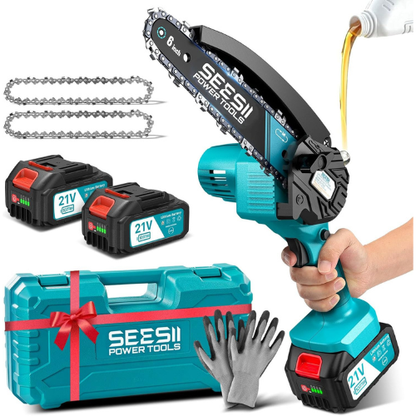 Mini Motosierra Eléctrica Compacta de 6" para un Corte sin Esfuerzo
