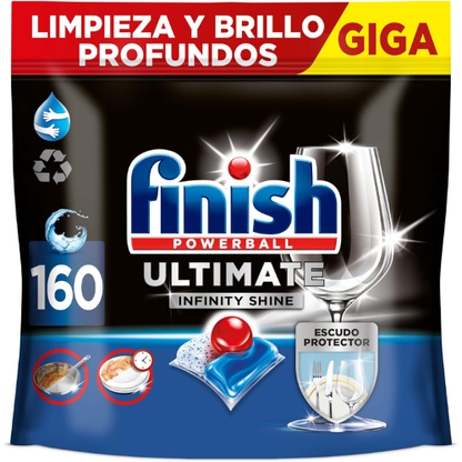 Tabletas de Lavavajillas Todo en Uno – Limpieza Máxima, Eliminación de Grasa y Protección de Cristalería (Pack de 160 Tabletas)