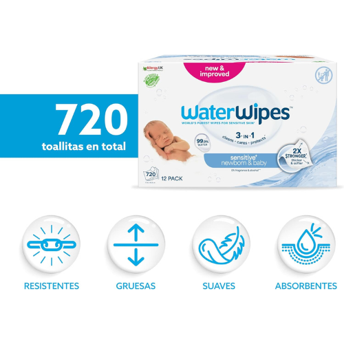 Toallitas para Bebé Sin Plástico – Pack de 12 (720 Toallitas)