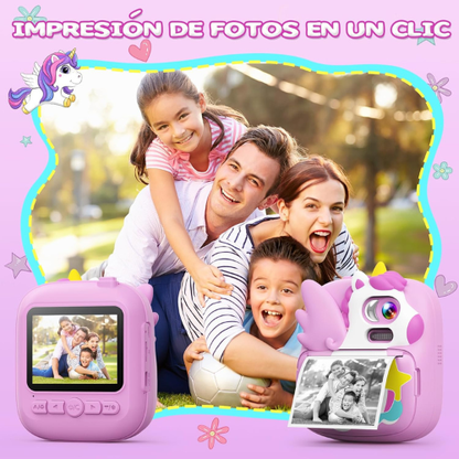 Cámara Infantil Instantánea con Divertido Diseño de Unicornio