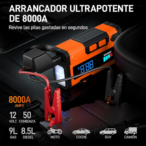 Arrancador Portátil de Alta Potencia para Arranques Confiables