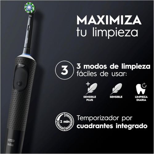 Cepillo Dental Eléctrico Vitality Pro – Mango Recargable + 1 Cabezal
