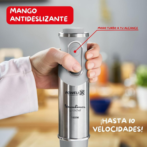 Batidora de Mano de 1000W de Alto Rendimiento con Accesorios Multifunción