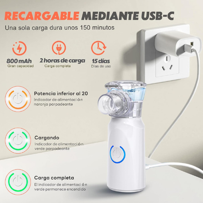 Nebulizador Portátil Recargable para Casa y Viajes