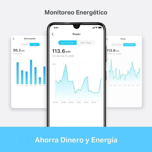 Enchufe WiFi Inteligente – Pack de 4 Enchufes Remotos con Monitorización de Energía y Compatibilidad con Asistentes de Voz