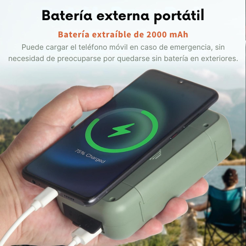 Radio de Emergencia Compacta con Carga Multifunción y Herramientas de Seguridad