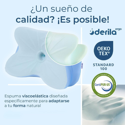 Almohada Ergonómica de Viscoelástica para Soporte Cervical