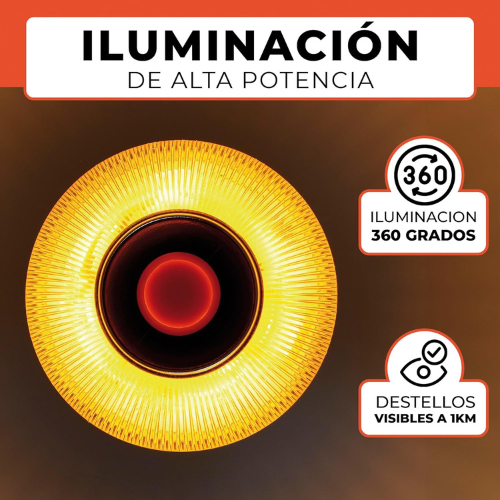 Baliza LED de Emergencia V16 con Geolocalización Homologada – Luz de Seguridad Impermeable IP54 para Vehículos