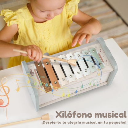 Juguete Montessori de Madera 4‑en‑1 para el Aprendizaje Temprano