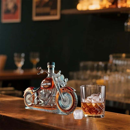 Botella de vino creativa de vidrio para motocicleta