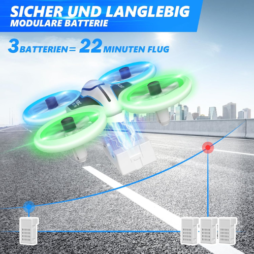 Mini Dron con Cámara para Niños – Luces LED y Diversión Aérea en 1080P HD