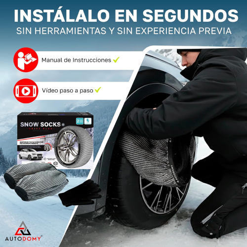 Calcetines Antideslizantes de Tela para Conducción Segura en Invierno