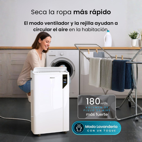 Potente Deshumidificador de 20 L para Espacios Más Frescos y Secos