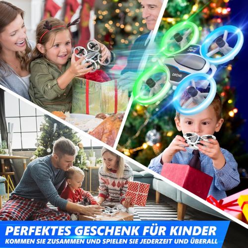 Mini Dron con Cámara para Niños – Luces LED y Diversión Aérea en 1080P HD