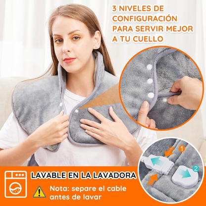 Almohadilla Eléctrica de Calor Grande para Espalda, Cuello y Hombros (60×100 cm)