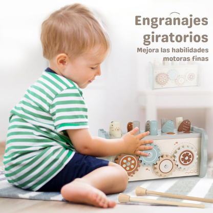 Juguete Montessori de Madera 4‑en‑1 para el Aprendizaje Temprano