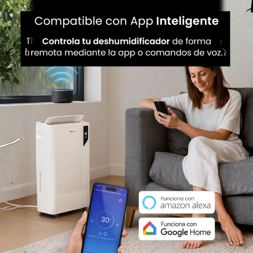 Potente Deshumidificador de 20 L para Espacios Más Frescos y Secos