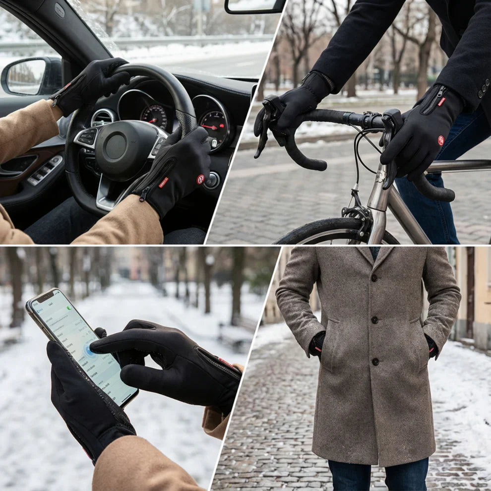 Aura - Guantes cálidos, impermeables y táctiles.