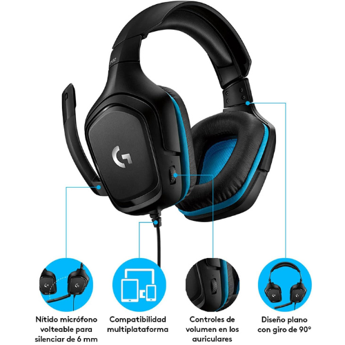 Auriculares Gaming con Sonido Envolvente e Inmersivo para Todas las Plataformas