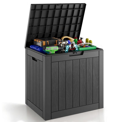 Caja de almacenamiento para exteriores de 117 litros, impermeable y resistente a los rayos UV