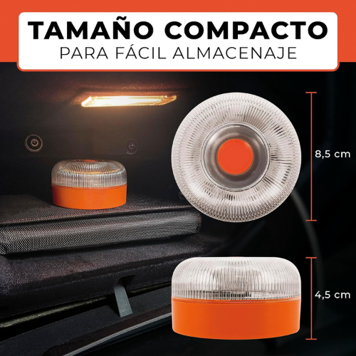 Baliza LED de Emergencia V16 con Geolocalización Homologada – Luz de Seguridad Impermeable IP54 para Vehículos