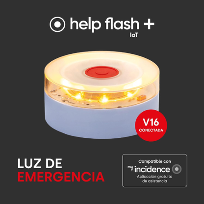 Baliza de Emergencia V16 Help Flash IoT+ con Geolocalización y eSIM 2038