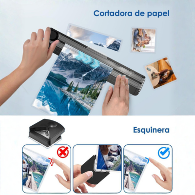 Plastificadora Compacta 4‑en‑1 A4 para Casa y Oficina