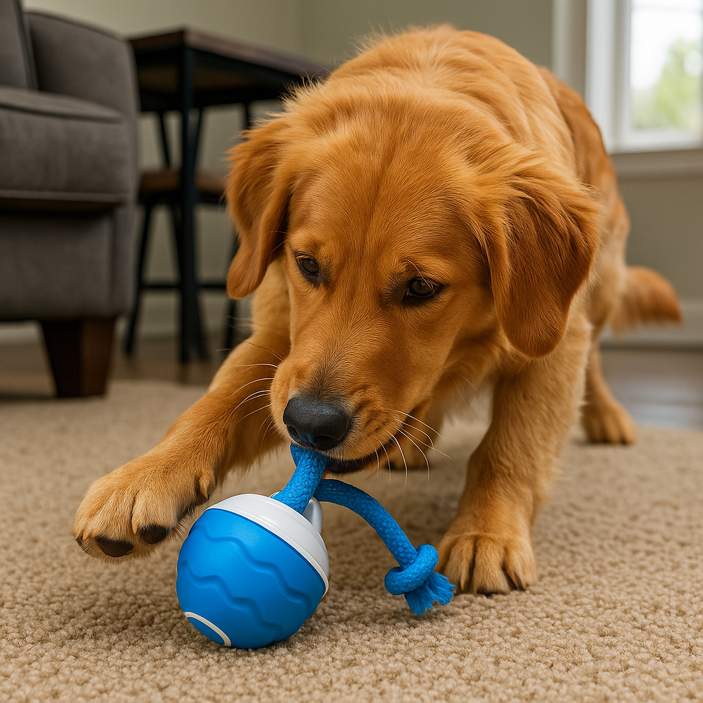 La pelota de frambuesa - Juguete interactivo para perros