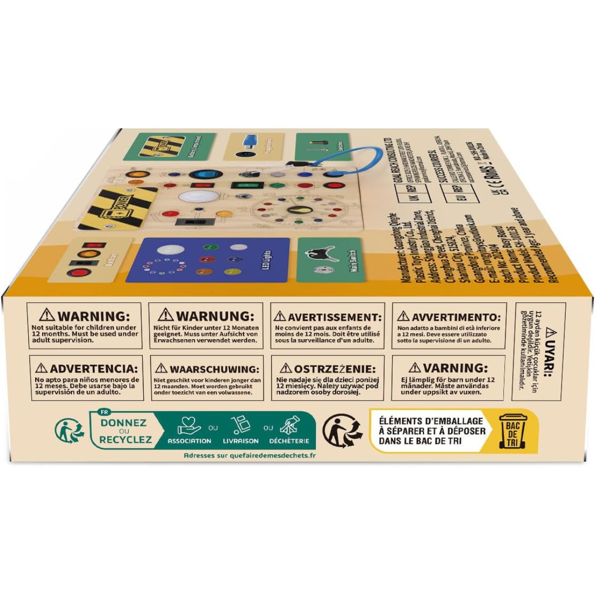 Montessori - Tablero de juego para niños felices y curiosos