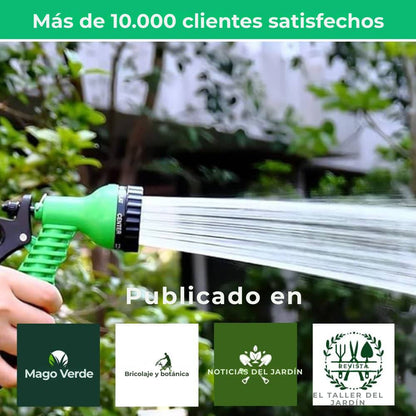 Aquaflex｜Manguera extensible para riego｜8 modos de chorro a alta presión