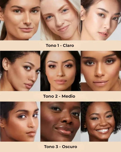 Base de maquillaje 2 en 1 con brocha integrada