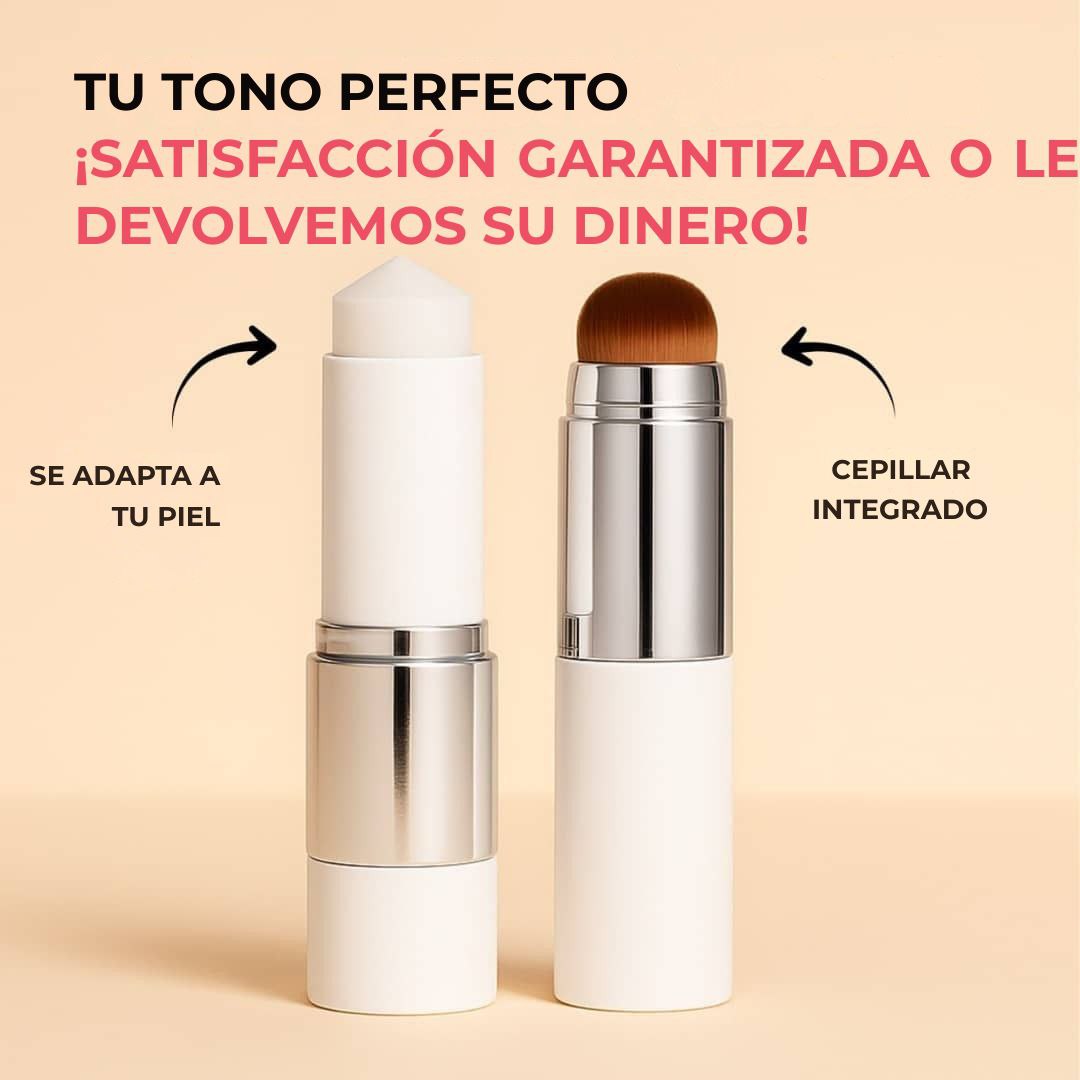 Base de maquillaje 2 en 1 con brocha integrada