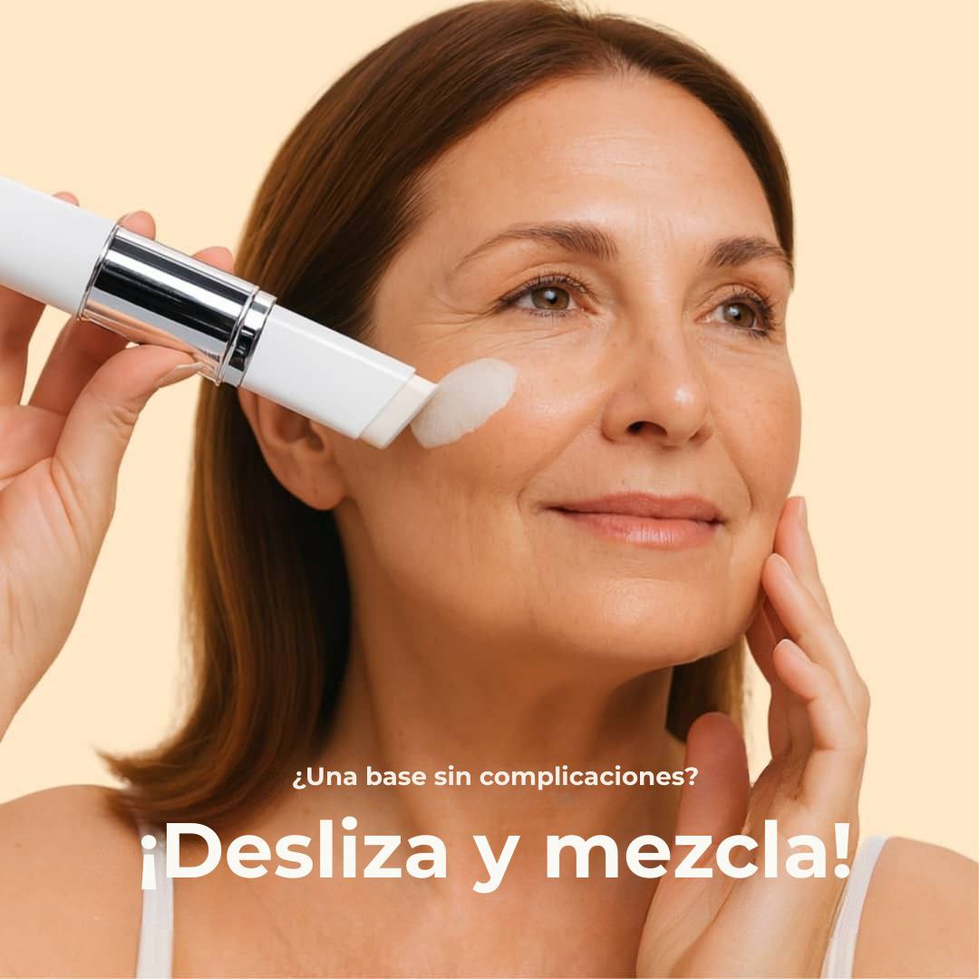 Base de maquillaje 2 en 1 con brocha integrada
