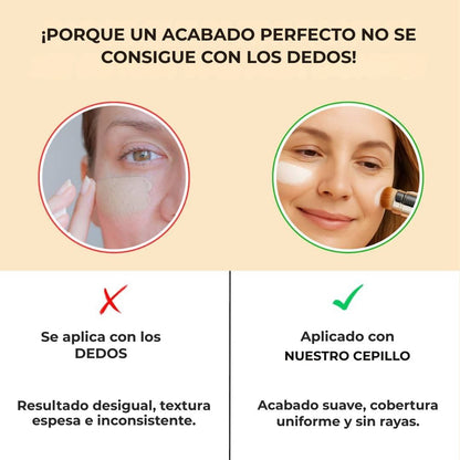 Base de maquillaje 2 en 1 con brocha integrada