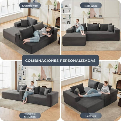 Sofá Modular Cloud Nine – Confort Total sin Estructura