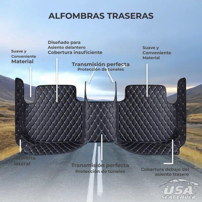 ShieldMats® Tapetes y tapizados duraderos y universales para automóviles, SUV y camionetas. (Kit completo delantero y trasero)