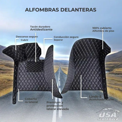 ShieldMats® Tapetes y tapizados duraderos y universales para automóviles, SUV y camionetas. (Kit completo delantero y trasero)