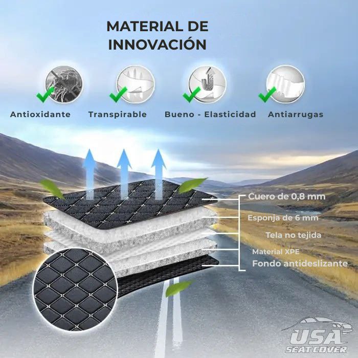 ShieldMats® Tapetes y tapizados duraderos y universales para automóviles, SUV y camionetas. (Kit completo delantero y trasero)