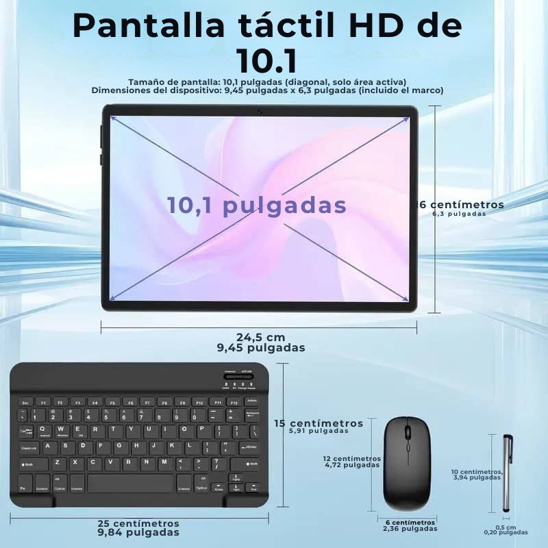 Lumen Tableta 2 en 1 con teclado y ratón